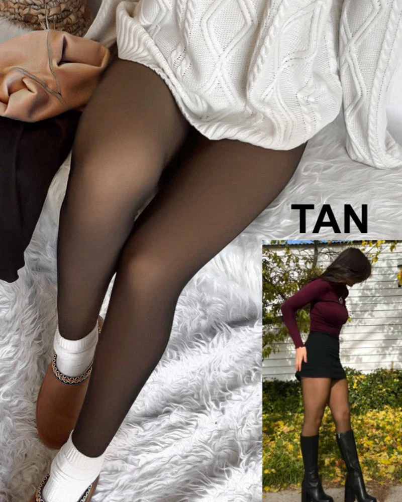 Translucent Fleece Lined Tights - Image 14