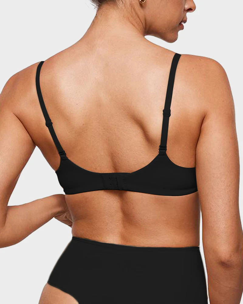 Unlined Plunge Balconette Bra with Underwire - Image 10