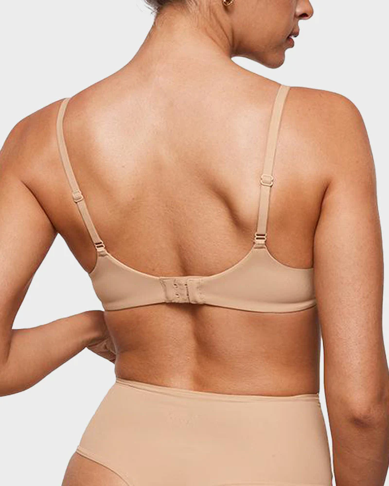 Unlined Plunge Balconette Bra with Underwire - Image 3