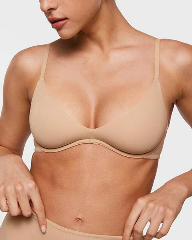 Unlined Plunge Balconette Bra with Underwire - Image 4