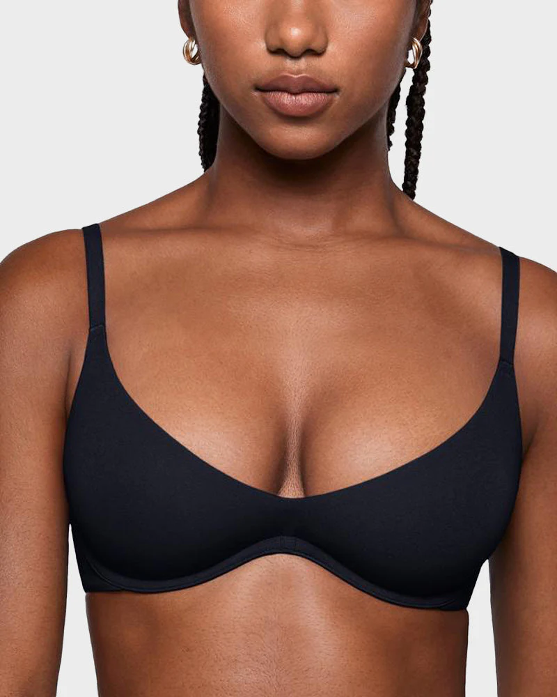 Unlined Plunge Balconette Bra with Underwire - Image 9