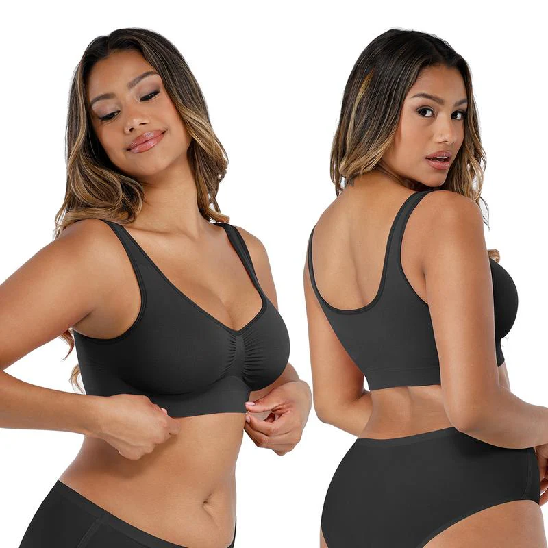 Wide Shoulder Strap Wireless T-Shirt Bra - Image 5