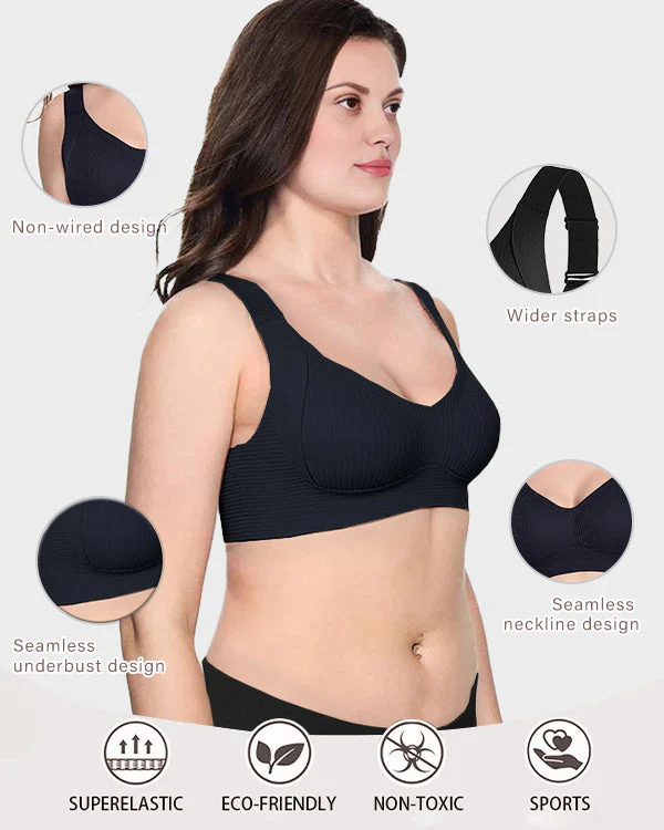 ️Women's Ribbed Push Up Adjustable Wireless Bra - Image 10