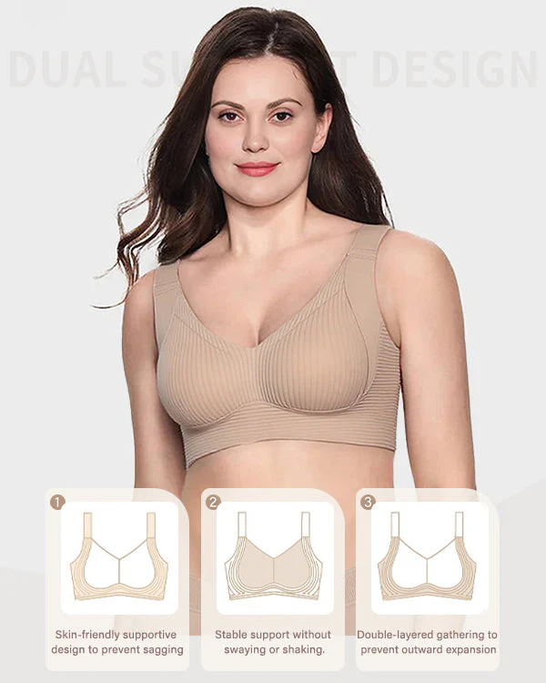 ️Women's Ribbed Push Up Adjustable Wireless Bra - Image 3