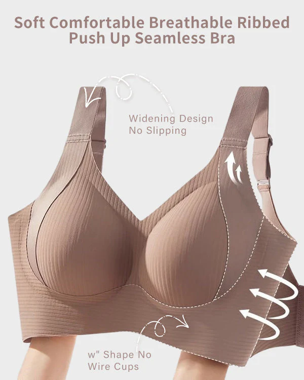 ️Women's Ribbed Push Up Adjustable Wireless Bra - Image 6