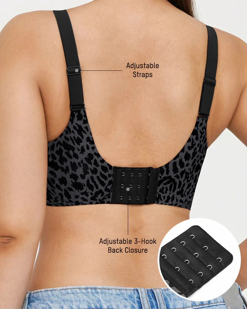 Wireless Leopard V-Neck Contour Bra - Image 14
