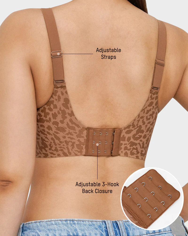 Wireless Leopard V-Neck Contour Bra - Image 8
