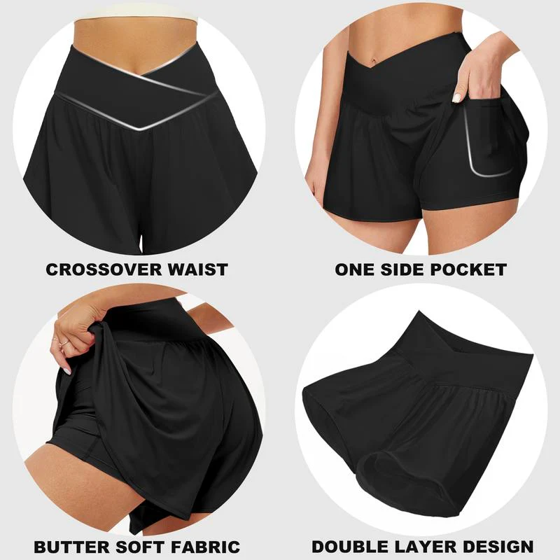 Women’s 2‑in‑1 Running Skort with Pockets - Image 6