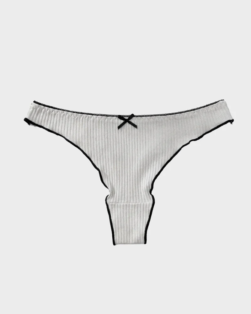Women's Bow Low Waist Thong  Pack Ultra Soft Cotton（9 pack） - Image 19