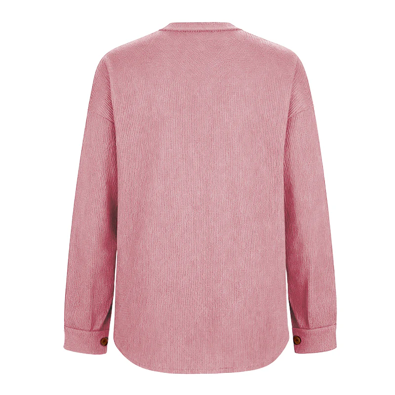 Women's Loose Fit Batwing Sleeve Waffle Knit Button Down Shirt Shacket Tops - Image 24