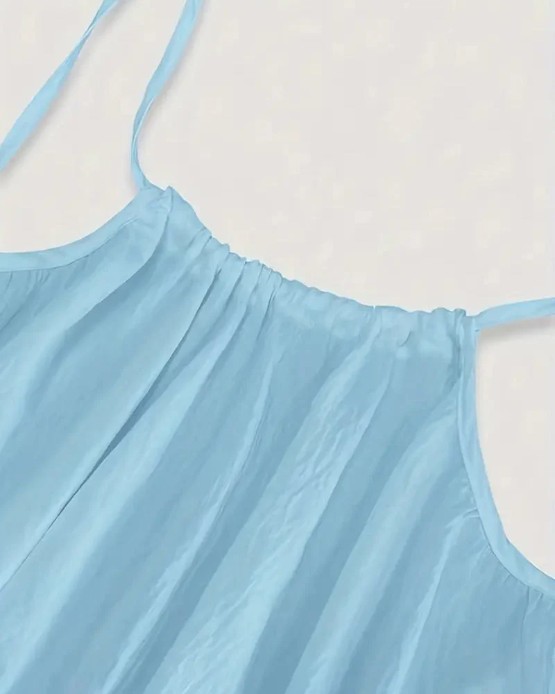 Women's Solid Color Backless Cami Dress - Image 23