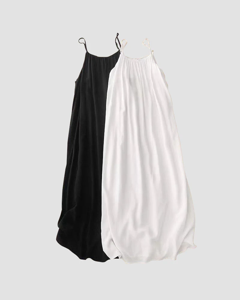 Women's Solid Color Backless Cami Dress - Image 5