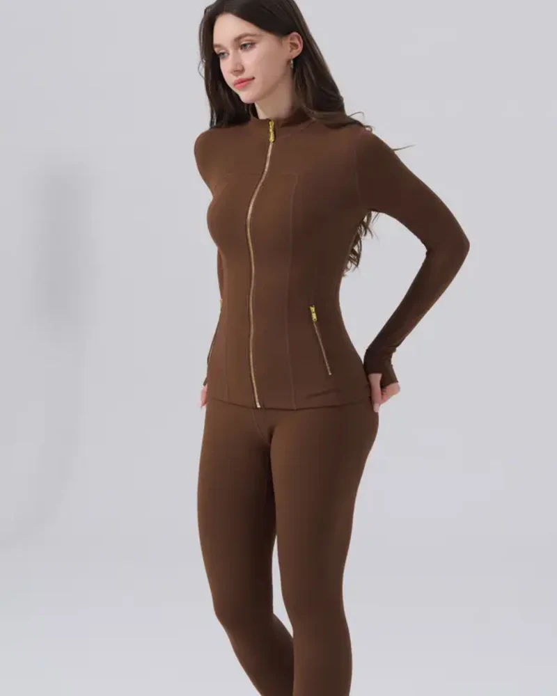 Womens Sportswear Set Full Zip Jacket and Yoga Pants - Image 15