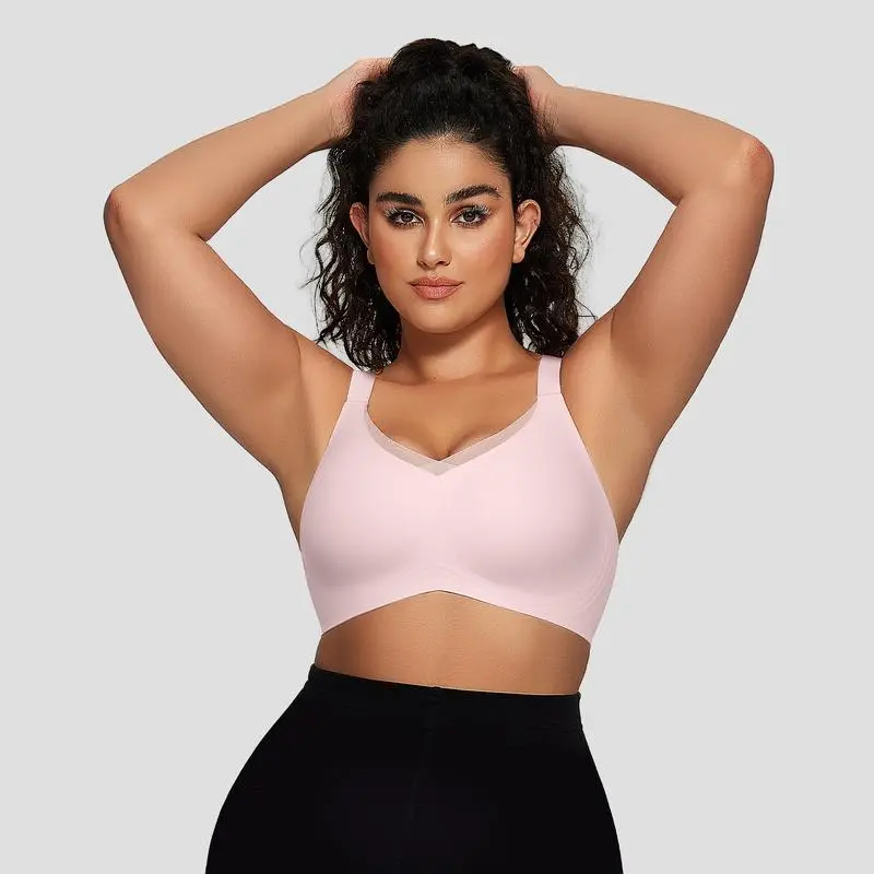 Womens Wireless Bras V Mesh Comfortable Bralette Supportive - Image 13