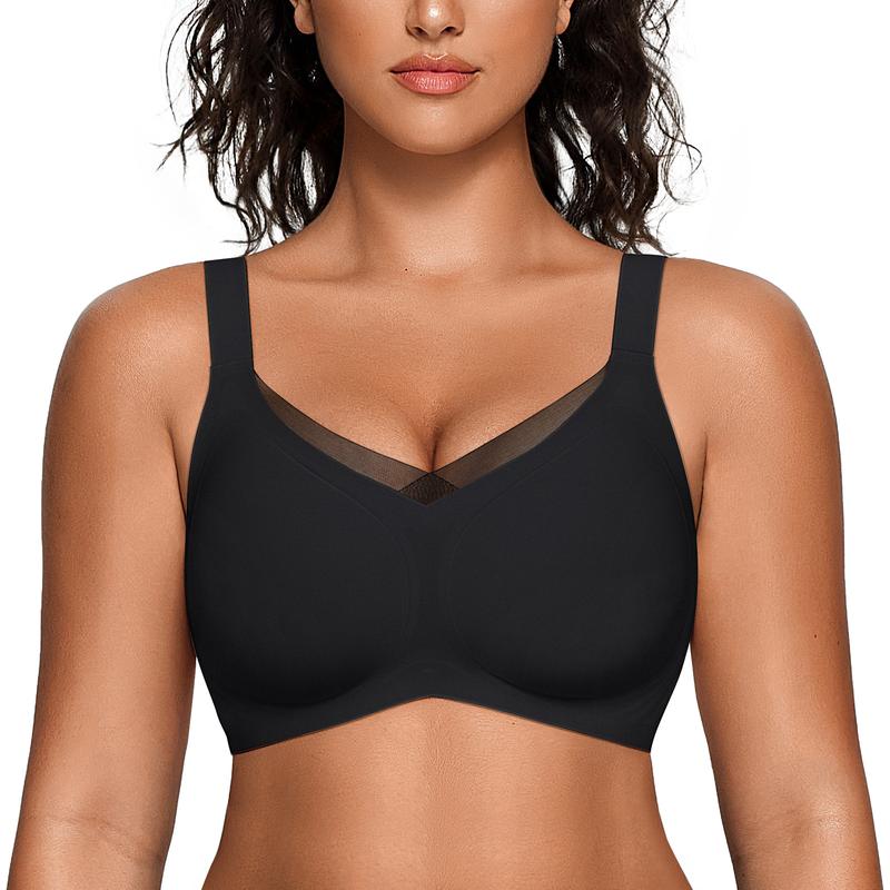 Womens Wireless Bras V Mesh Comfortable Bralette Supportive - Image 22