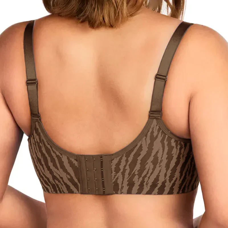 Zebra Wild Breathable Unlined Plus Size Soft Women Bra - Image 6